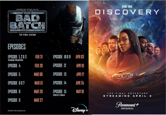 Star Wars: The Bad Batch and Star Trek: Discovery final seasons